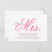 Invitation à la douche nuptiale| future Mme (Devant / Derrière)