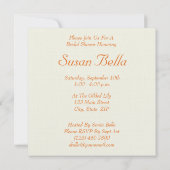 Invitation à la douche nuptiale - gâteau Mariage (Dos)