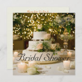 Invitation à la douche nuptiale - gâteau Mariage (Devant / Derrière)