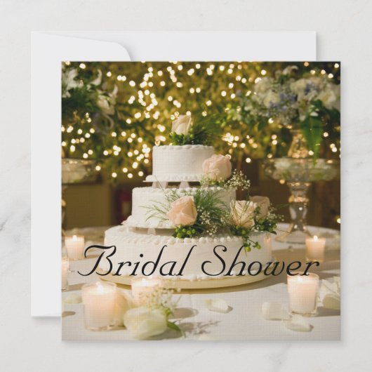 Invitation à la douche nuptiale - gâteau Mariage (Devant)