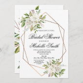 Invitation à la douche nuptiale géométrique Floral (Devant / Derrière)