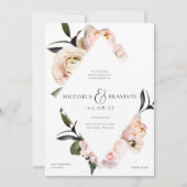 Invitation à la douche nuptiale géométrique floue  (Devant)