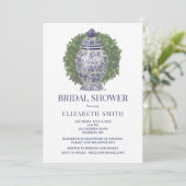 Invitation à la douche nuptiale Ginger Jar & Boxwo (Debout devant)