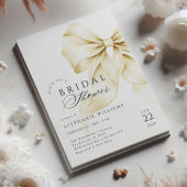 Invitation à la douche nuptiale Gold Bow