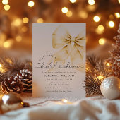 Invitation à la douche nuptiale Gold Christmas