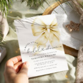 Invitation à la douche nuptiale Gold Christmas