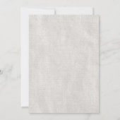 Invitation à la douche nuptiale Gold Rustic Burlap (Dos)