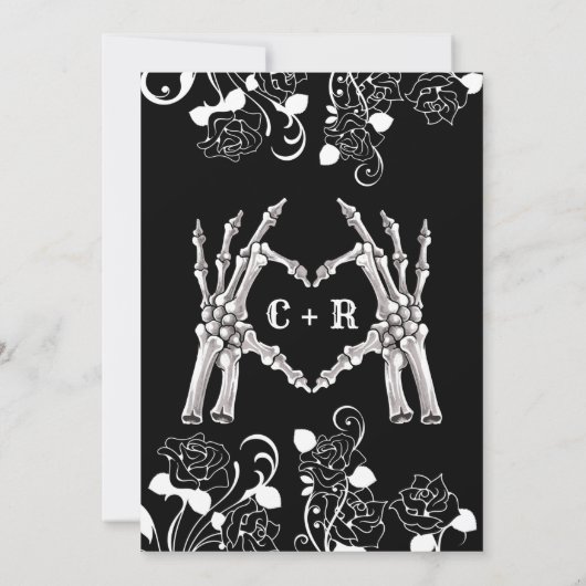 Invitation à la douche nuptiale gothique d'Hallowe (Dos)