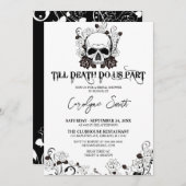 Invitation à la douche nuptiale gothique d'Hallowe (Devant / Derrière)
