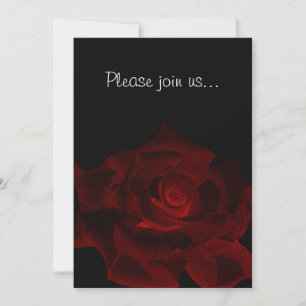 Invitation à la douche nuptiale gothique rouge Ros