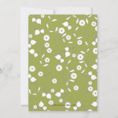 Invitation à la douche nuptiale Gown Green Floral (Dos)