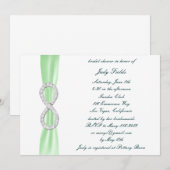 Invitation à la douche nuptiale Green Diamond Infi (Devant / Derrière)