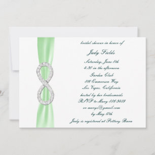 Invitation à la douche nuptiale Green Diamond Infi