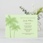 Invitation à la douche nuptiale Green Palm Tree (Debout devant)