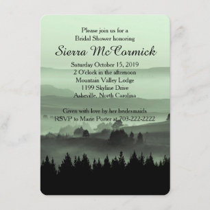 Invitation à la douche nuptiale Green Rustic Mount