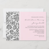 Invitation à la douche nuptiale gris rose (Dos)