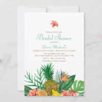 Invitation à la douche nuptiale hawaïenne ananas