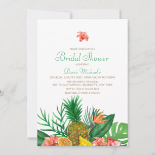 Invitation à la douche nuptiale hawaïenne ananas