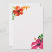 Invitation à la douche nuptiale Hawaiian Luau (Dos)