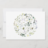 Invitation à la douche nuptiale herbacée et verte (Dos)