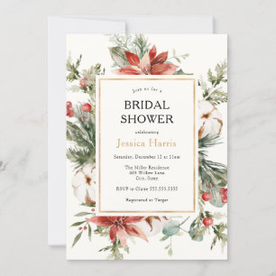 Invitation à la douche nuptiale hiver
