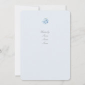 Invitation à la douche nuptiale Hydrangea (Dos)
