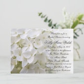 Invitation à la douche nuptiale Hydrangea blanche (Debout devant)