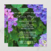 Invitation à la douche nuptiale Hydrangeas Waterco (Devant / Derrière)