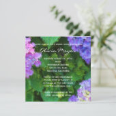 Invitation à la douche nuptiale Hydrangeas Waterco (Debout devant)