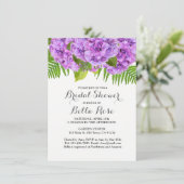 Invitation à la douche nuptiale hydrangée violette (Debout devant)