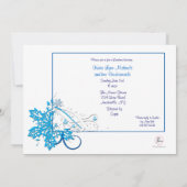 Invitation à la douche nuptiale Icy Blue (Dos)
