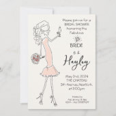 Invitation à la douche nuptiale illustrée à la mai (Devant)