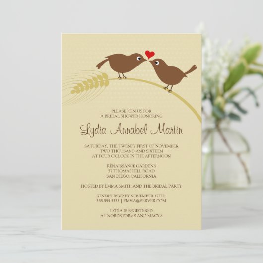 Invitation à la douche nuptiale Inséparable (Debout devant)