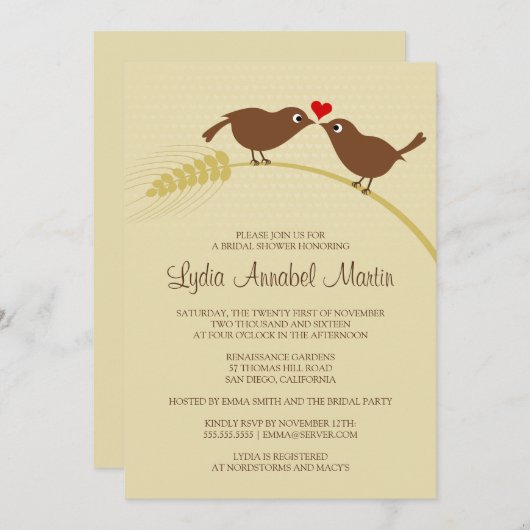 Invitation à la douche nuptiale Inséparable (Devant / Derrière)