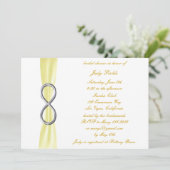 Invitation à la douche nuptiale Jaune (Debout devant)