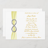 Invitation à la douche nuptiale Jaune (Devant / Derrière)