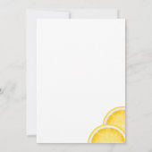 Invitation à la douche nuptiale jaune Lemon Spritz (Dos)