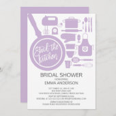 Invitation à la douche nuptiale Lavender Kitchen (Devant / Derrière)