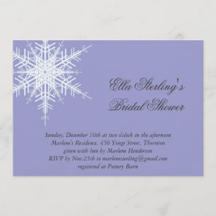 Invitation à la douche nuptiale Lavender Winter Sn