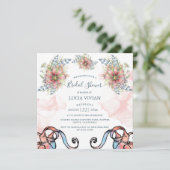 Invitation à la douche nuptiale légère rose (Debout devant)