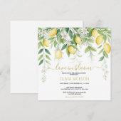 Invitation à la douche nuptiale Lemon Blossom (Devant / Derrière)