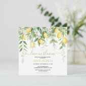 Invitation à la douche nuptiale Lemon Blossom (Debout devant)