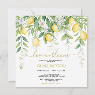 Invitation à la douche nuptiale Lemon Blossom