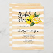 Invitation à la douche nuptiale Lemonade Watercolo (Devant / Derrière)