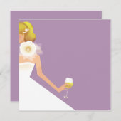 invitation à la douche nuptiale lilas (Devant / Derrière)