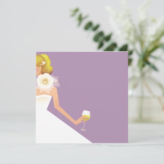 invitation à la douche nuptiale lilas (Debout devant)