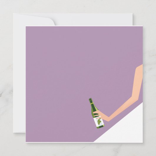 invitation à la douche nuptiale lilas (Dos)