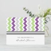 Invitation à la douche nuptiale Lime Plum Grey Che (Debout devant)