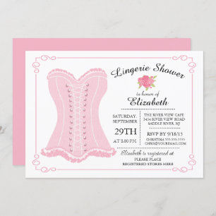 Invitation à la douche nuptiale Lingerie moderne e