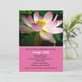 Invitation à la douche nuptiale Lotus Flower (Debout devant)